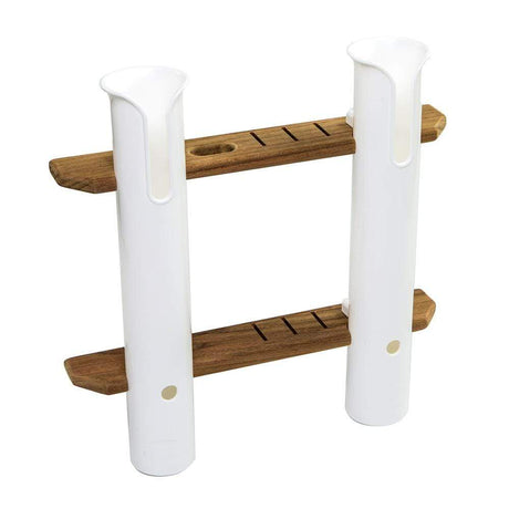 Whitecap Qualifies for Free Shipping Whitecap Teak Two Rod Tournament Storage Rack #63448