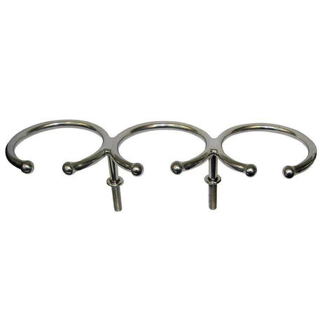 Whitecap Qualifies for Free Shipping Whitecap Top Mount 3-Ring Stainless Cup Holder Stud Mount #S-3514