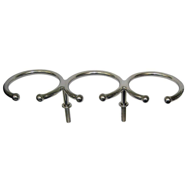 Whitecap Qualifies for Free Shipping Whitecap Top Mount 3-Ring Stainless Cup Holder Stud Mount #S-3514