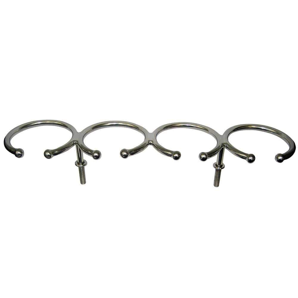 Whitecap Qualifies for Free Shipping Whitecap Top Mount 4-Ring Stainless Cup Holder Stud Mount #S-3515