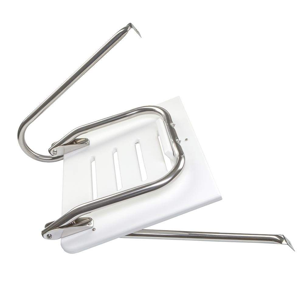 Whitecap White Poly Swim Platform with Ladder for Outboard #67902