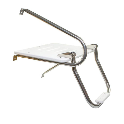 Whitecap White Poly Swim Platform with Ladder for Outboard #67902