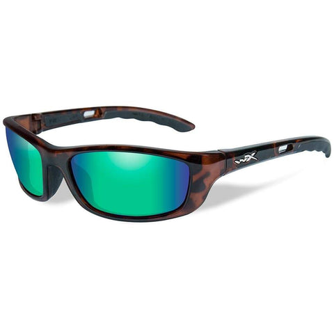 Wiley X Qualifies for Free Shipping Wiley Polarized Emerald Mirror Lens Brown Gloss Demi #P-17KA