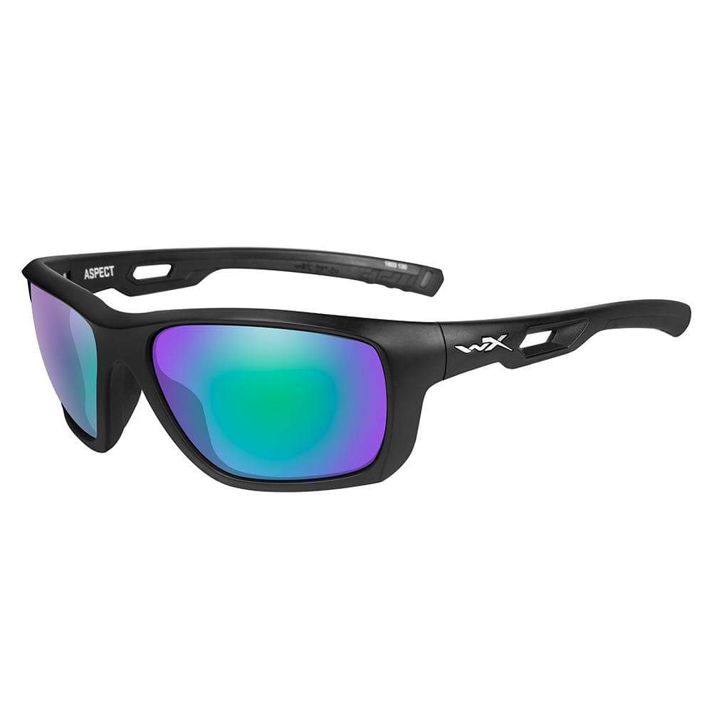 Wiley X Qualifies for Free Shipping Wiley X Aspect Polarized Emerald Mirror Lens Matte Black Frame #ACASP07