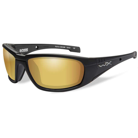 Wiley X Qualifies for Free Shipping Wiley X Boss Polarized Venice Gold Mirror Lens Matte Black Frame #CCBOS04