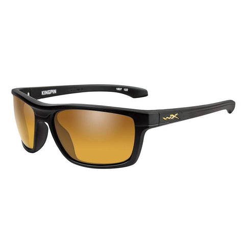 Wiley X Qualifies for Free Shipping Wiley X Kingpin Polarized Venice Gold Mirror Lens Matte Black #ACKNG04