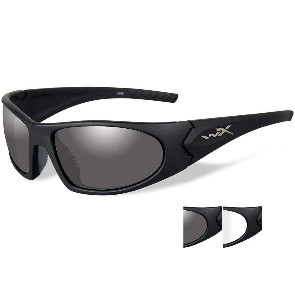 Wiley X Qualifies for Free Shipping Wiley X Romer 3 Matte Black Frame Smoke Grey/Clear Lenses #1004