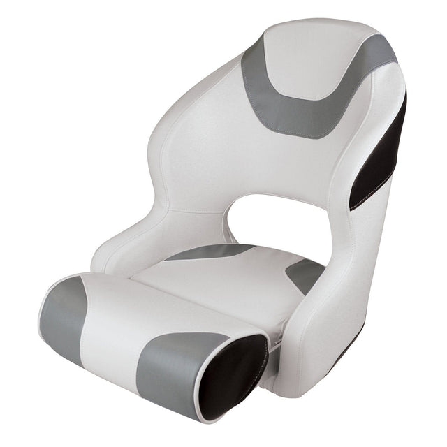 Wise Not Qualified for Free Shipping Wise Baja White/Grey/Black Bucket Seat with Bolster #3315-1782