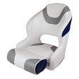 Wise Not Qualified for Free Shipping Wise Baja White/Grey/Navy Bucket Seat with Bolster #3315-1773
