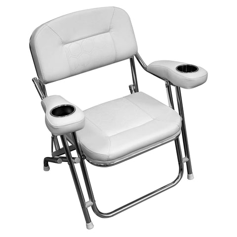 Wise Not Qualified for Free Shipping Wise Deck Chair with Dual Cupholders #3367-784