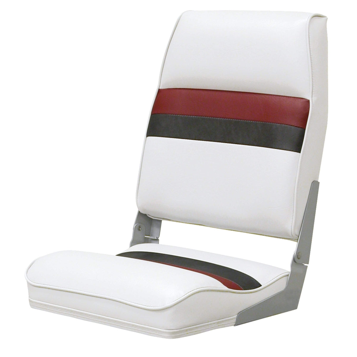 Wise Qualifies for Free Shipping Wise Seat-Hi Back White/Red/Charcoal #8WD434LS-1009