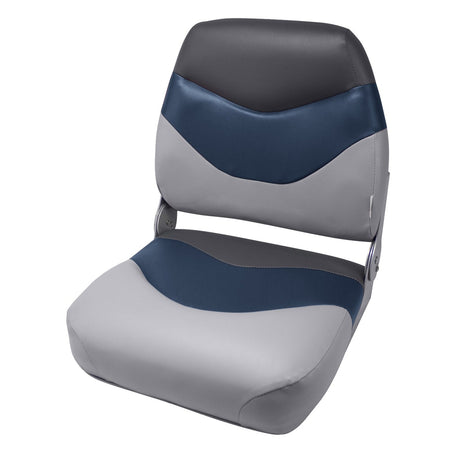 Wise Not Qualified for Free Shipping Wise Seat Mid-Back Fishing Seat Grey/Navy/Charcoal #8WD999PLS-840