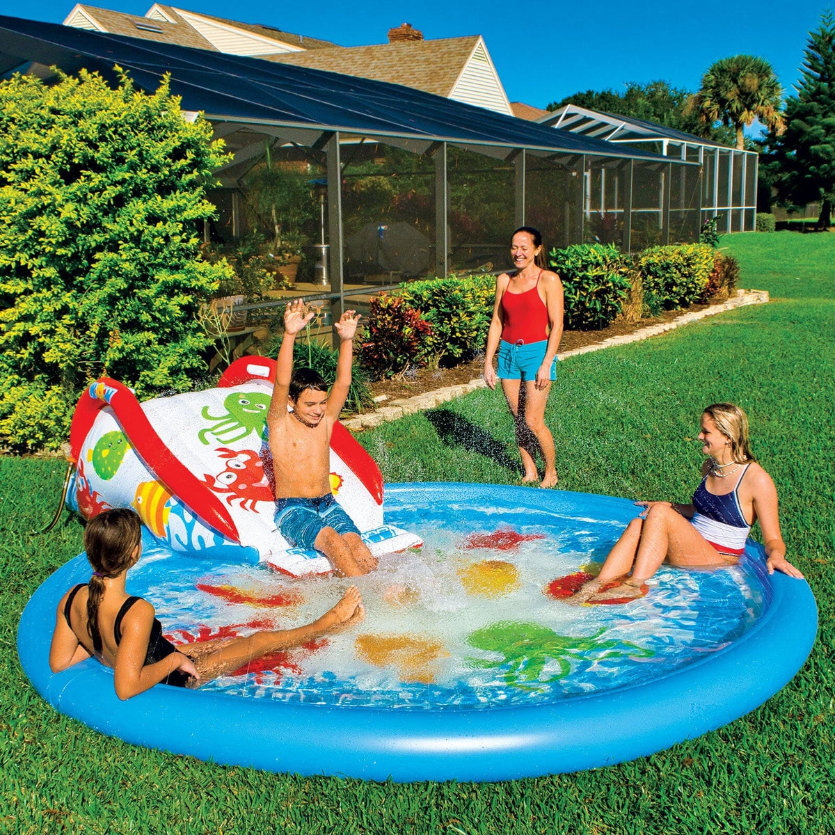 WOW World of Watersports Qualifies for Free Shipping WOW Under the Sea Inflatable Splash Pad Wading Pool with Sprinkler 10' #21-2380